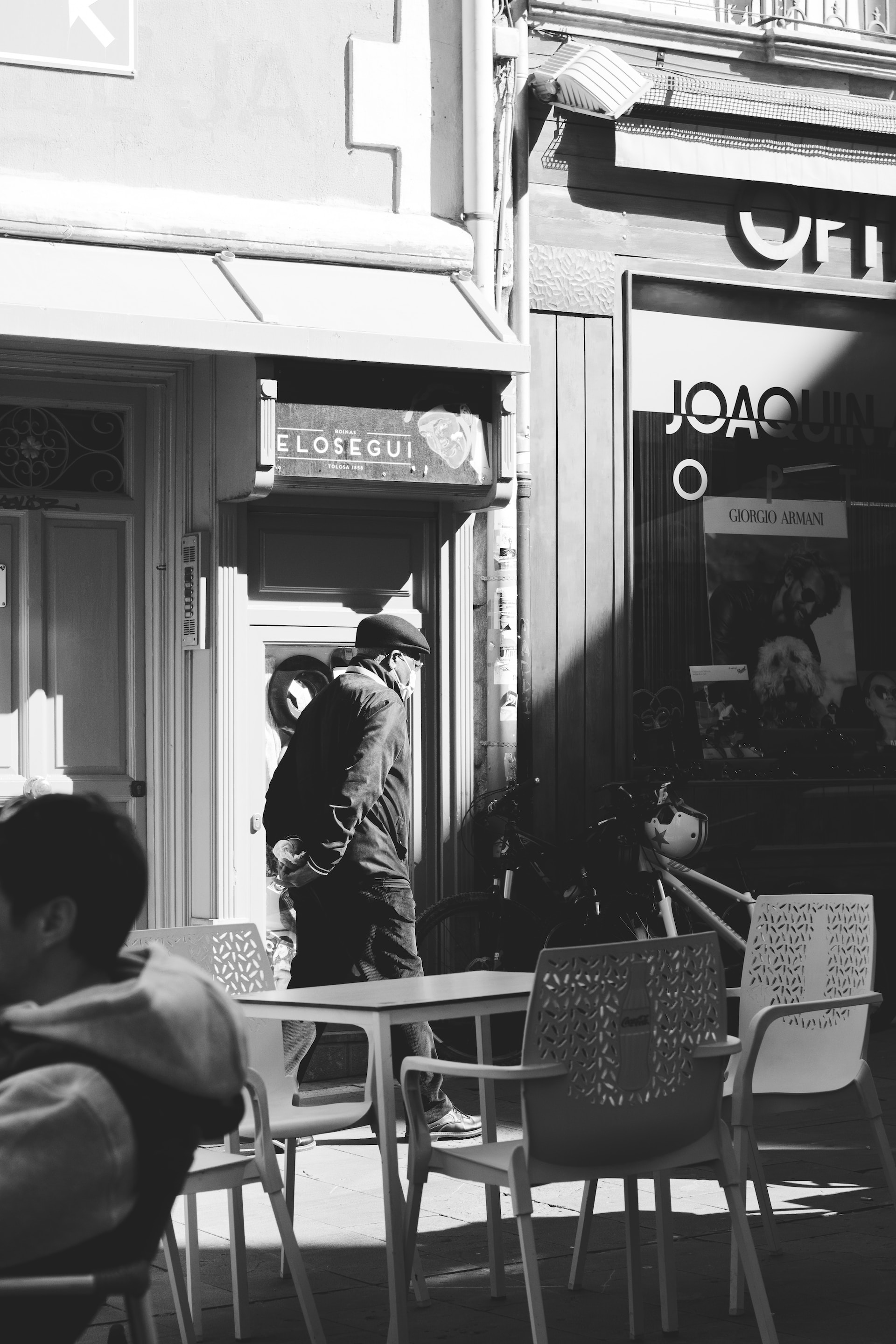 Old man walk on the street