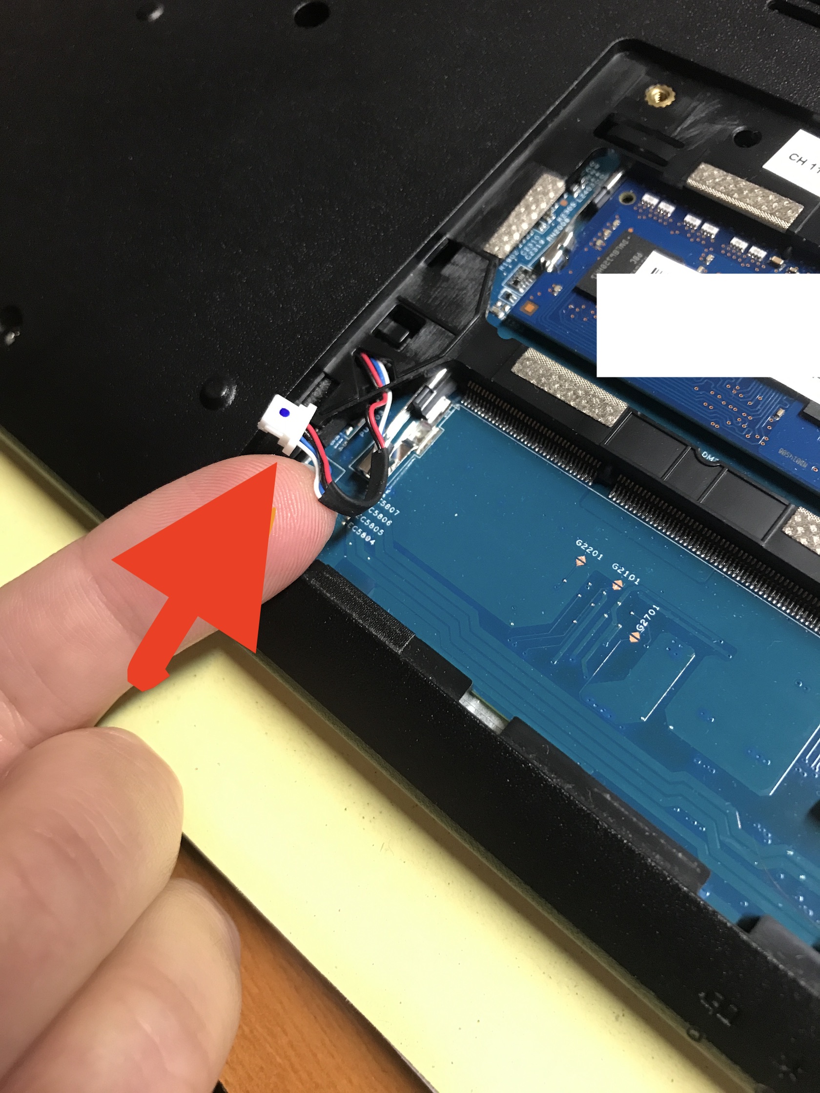 Disconnected cable